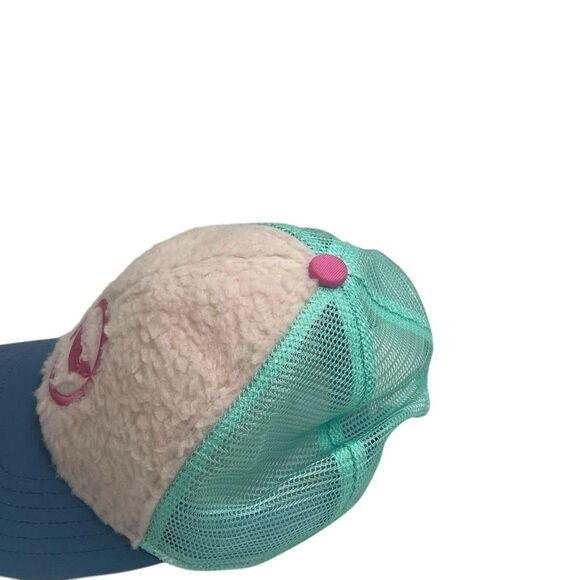 Vineyard Vines Hat Cap Strap Back Sherpa Whale Dot Trucker Pink RARE main image 13